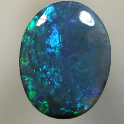 SOLID BLACK OPAL Strong forest greens sparkle over deep ocean blue
